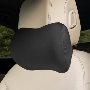 Black Memory Foam Headrest Pillow Adjustable Strap