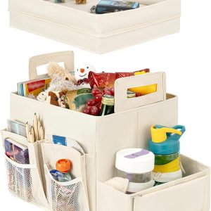 Red Car Armrest/Rear Seat Storage Box Cup Holder